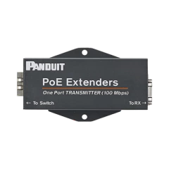 PANDUIT Transmisor PoE/PoE+ Para Uso con Receptor POEXRX1, Hasta 610 Metros (2000 ft) con Cable Cat5e o Cat6, 10/100Mbps MOD: POEXTX1