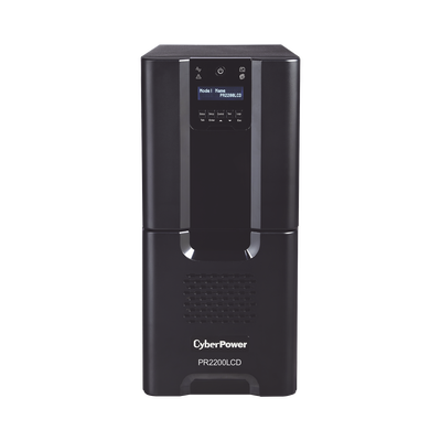 CYBERPOWER UPS de 2200 VA/1980 W, Topología Línea Interactiva, Entrada 120 Vca NEMA L5-30P, Onda Senoidal Pura, Tipo Torre, Con 8 Tomas NEMA 5-15R y 2 NEMA 5-20R MOD: PR2200LCD