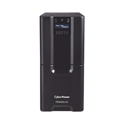 CYBERPOWER UPS de 3000 VA/2700 W, Topología Línea Interactiva, Entrada 120 Vca NEMA L5-30P, Onda Senoidal Pura, Tipo Torre, Con 8 Tomas NEMA 5-15R y 2 NEMA 5-20R MOD: PR3000LCD