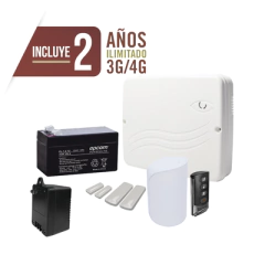 M2M SERVICES KIT Alarma Cloud Híbrido/Comunicador 4G Lte Integrado/8 Zonas Cableadas, 32 Inalambricas /Programación 100% vía WEB MOD: PRO4GEN2K