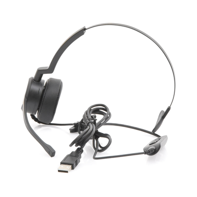 EPCOM PROAUDIO Diadema ProA Mono, Audio HD, micrófono con cancelación de ruido adicional, conexión vía USB, compatibilidad con Microsoft Teams y Skype for Business MOD: PROA-HS10USB