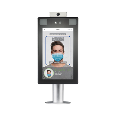 ZKTECO Lector de Rostros / Detección de temperatura corporal / SIN CONTACTO / Acepta Selfies / Reconocimiento a 2.5 metros / ADMS GRATIS / Montaje de Poste MOD: PROFACEXCHTD