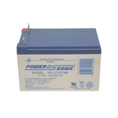 POWER SONIC Batería Ácido de Plomo, Sellada, Recargable, 12V, 12AH, 5 Años Vida Útil, Terminales tipo NB, Reconocida UL PS-12120-NB