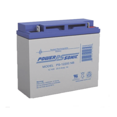 POWER SONIC Batería Ácido de Plomo, Sellada, Recargable, 12V, 20AH, 5 Años Vida Útil, Terminales tipo NB, Reconocida UL PS-12200-NB