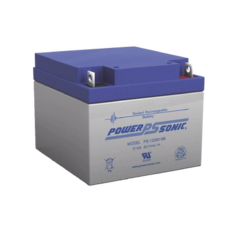 POWER SONIC Batería Ácido de Plomo, Sellada, Recargable, 12V, 26AH, 5 Años Vida Útil, Terminales tipo NB, Reconocida UL PS-12260-NB