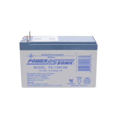 POWER SONIC Batería Ácido de Plomo, Sellada, Recargable, 12V, 9AH, 5 Años Vida Útil, Terminales tipo NB, Reconocida UL PS-1290-NB
