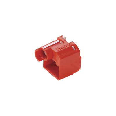PANDUIT Kit de 10 Dispositivos para Impedir Desconexión de Plug RJ45, Color Rojo, Incluye Herramienta para Instalar/Retirar MOD: PSL-DCPLRX