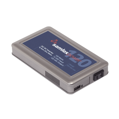 SAMLEX Inversor de corriente 120W, Ent: 12 Vcc, Sal: 120 Vca, de Uso 24/7 para Domos PTZ MOD: PST-120-12