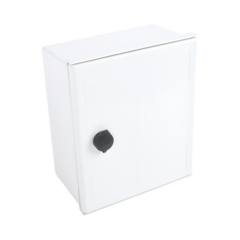 PRECISION Gabinete de Poliéster IP65 Uso en Intemperie (250 x 300 x 140 mm) con Placa Trasera Interior de Plástico (Incluye Chapa y Llave). MOD: PST-2530-14P