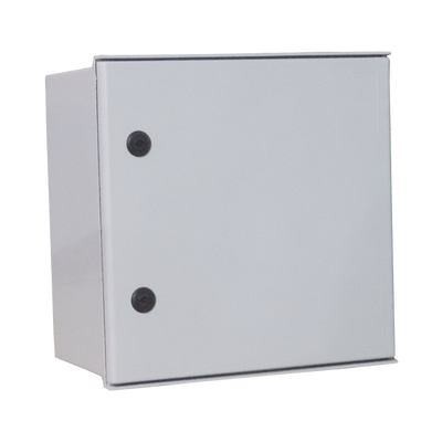 PRECISION Gabinete de Poliéster IP65 Uso en Intemperie (400 x 400 x 200 mm) con Placa Trasera Interior de Plástico (Incluye Chapa y Llave). MOD: PST-4040-20P