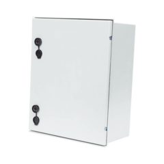 PRECISION Gabinete de Poliéster IP65 Uso en Intemperie (400 x 500 x 200 mm) con Placa Trasera Interior de Plástico (Incluye Chapa y Llave). MOD: PST-4050-20P