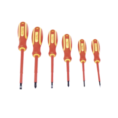 PRECISION Juego de 6 desarmadores Aislados bicolor 1000v metal MOD: PSTH02001