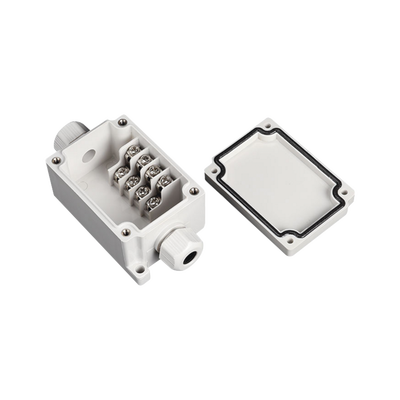 PRECISION Caja de Conexión Exterior con Conexión Lateral para 4 Líneas (doble tornillo). Incluye Glándulas. PST-TJ-4P