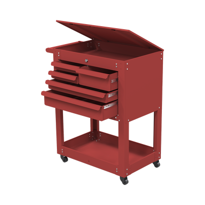 PRECISION Carro para Herramental Metálico Uso Rudo 1 Cajón Superior con Chapa / 5 Cajones Deslizables / Charola Inferior / 77 x 94 x 50 cm (An x Al x Prof.) MOD: PST-WT-CAR