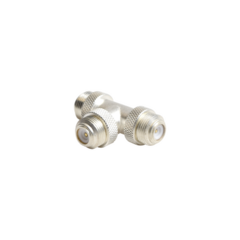 RF INDUSTRIES,LTD Adaptador triple UNIDAPT Macho en T. Plata / Oro / Teflón. MOD: PT-4000-027