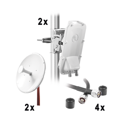 CAMBIUM NETWORKS Enlace Backhaul completo de alta capacidad, incluye: 2x PTP550CE, 2x NPTR3 (37 dBi), 4x Jumpers MOD: PTP550-KIT37