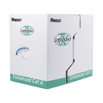 PANDUIT Bobina de Cable UTP 305 m. de Cobre, TX6000™ PanNet, Reelex, Azul, Categoría 6 Mejorado (23 AWG), PVC (CM), de 4 pares MOD: PUC6004BU-FE