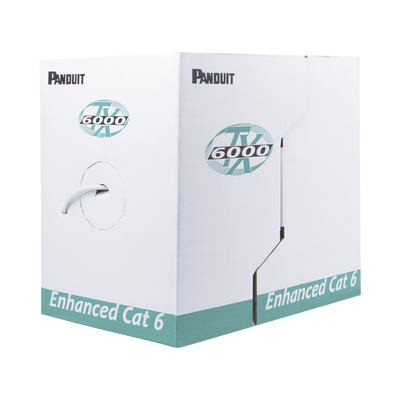 PANDUIT Bobina de Cable UTP 305 m. de Cobre, TX6000™ PanNet, Reelex, Gris, Categoría 6 Mejorado (23 AWG), PVC (CMR, Riser), de 4 pares MOD: PUR6004IG-FE