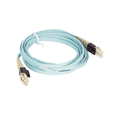 PANDUIT Jumper PViQ de Fibra Óptica Multimodo 50/125 OM4, LC-LC Duplex, LSZH, Color Aqua, 3 Metros MOD: PVFZL10-10M3Y