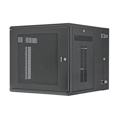 PANDUIT Gabinete PanZone de Montaje en Pared, de 19in, Puerta Perforada, 12 UR, 762mm de Profundidad, Color Negro MOD: PZWMC1230P