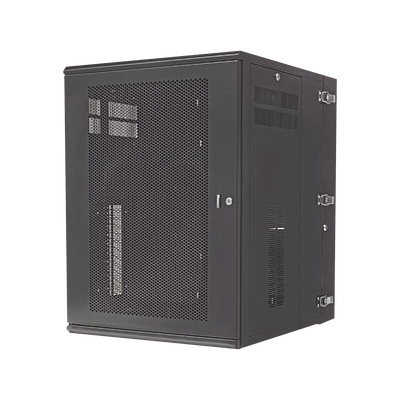 PANDUIT Gabinete PanZone de Montaje en Pared, de 19in, Puerta Ventilada, 18 UR, 762mm de Profundidad, Color Negro MOD: PZWMC1830P
