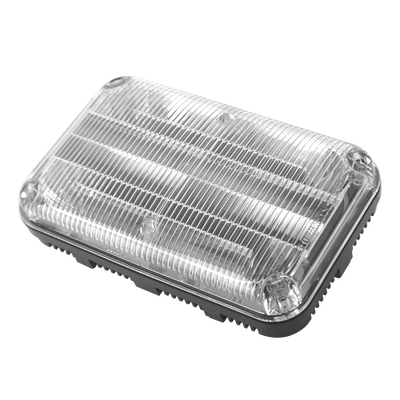 FEDERAL SIGNAL Luz de advertencia Quadraflare LED con flasher integrado y mica transparente, color azul MOD: QL-64C-BB