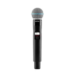 Shure QLXD2/B58-J50 - Transmisor de mano con cápsula BETA58 para sistema inalámbrico digital serie QLXD - Potente y Profesional