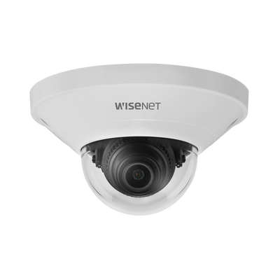 Hanwha Techwin Wisenet Cámara IP Tipo Mini Domo interior 2 Megapíxel / Lente 2.8 mm / WDR 120db / H.265 & WiseStream / Conteo de personas MOD: QND-6011