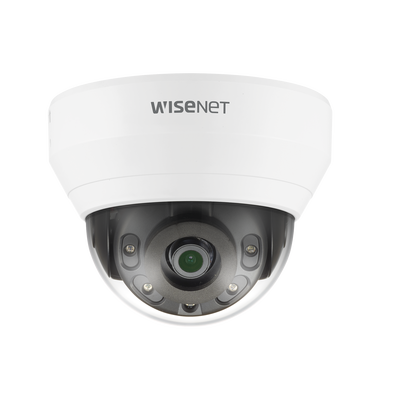 Hanwha Techwin Wisenet Cámara IP Tipo Domo Interior 2 Megapíxel / Lente 2.8mm / IR 20M / WDR 120db / H.265 & WiseStream / Micrófono Interconstruido MOD: QND-6012R