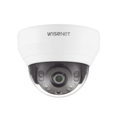 Hanwha Techwin Wisenet Cámara IP Tipo Domo Interior 2 Megapíxel / Lente 2.8mm / IR 20M / WDR 120db / H.265 & WiseStream MOD: QND-6012R1
