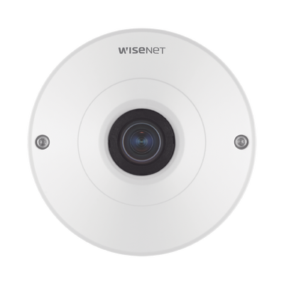 Hanwha Techwin Wisenet Camara IP Fish Eye Interior 12 Megapixel / WDR 120dB / PTZ Digital 8X / Video Analíticos / MicroSD / H.265 MOD: QNF-9010