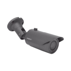 Hanwha Techwin Wisenet Cámara IP Tipo Bala Antivandálica 2 Megapíxel / Lente 4 mm / IR 25M / WDR 120db / Exterior IP66 / H.265 & WiseStream MOD: QNO-6022R