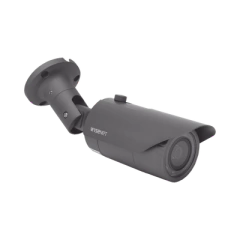 Hanwha Techwin Wisenet Cámara IP Tipo Bala Antivandálica 2 Megapíxel / Lente 4 mm / IR 25M / WDR 120db / Exterior IP66 / H.265 & WiseStream MOD: QNO-6022R