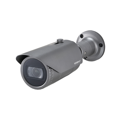 Hanwha Techwin Wisenet Cámara IP Tipo Bala Antivandálica 2 Megapíxel / Lente Varifocal 3.2 - 10mm / IR 30M / WDR 120db / IP66 / H.265 & WiseStream MOD: QNO-6082R