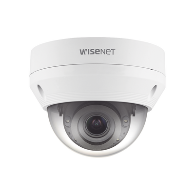 Hanwha Techwin Wisenet Cámara IP Tipo Domo Antivandálico 2 Megapíxel / Lente Motorizado 3.2-10mm / IR 30M / WDR 120db / Exterior IP66 / H.265 & WiseStream MOD: QNV-6082R1