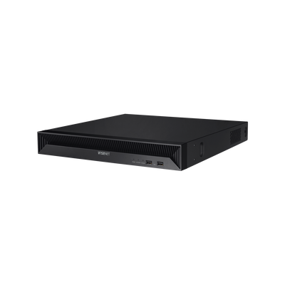 Hanwha Techwin Wisenet NVR 8 Megapíxel / 16 canales / H.265 / P2P Wisenet / 16 puertos PoE / 128Mbps MOD: QRN-1630S