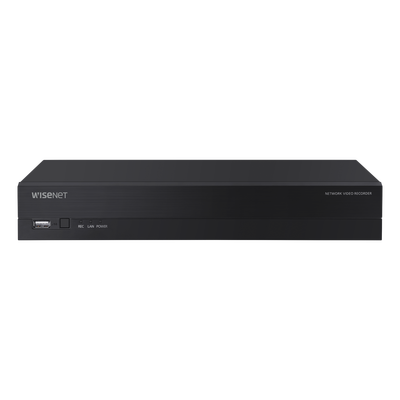 Hanwha Techwin Wisenet NVR 8 Megapíxel / 4 canales / H.265 / P2P Wisenet / 4 puertos PoE MOD: QRN-420S