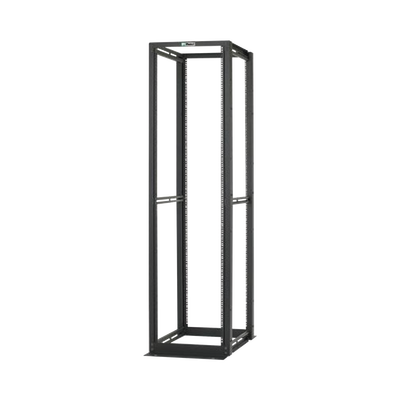 PANDUIT Rack de Cuatro Postes Estándar de 19", Rieles Numerados y Roscados #12-24, Profundidad Máxima de 30 in, 45 Unidades de Rack, Color Negro MOD: R4P