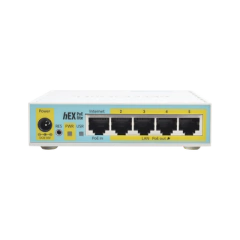 MIKROTIK (hEX PoE LITE) RouterBoard, 5 Puertos Fast Ethernet, 4 con PoE Pasivo, 1 Puerto USB MOD: RB750UPR2