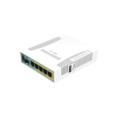 MIKROTIK (hEX PoE) Routerboard 5 puertos Gigabit Ethernet PoE 802.3at, 1 Puerto USB MOD: RB960PGS
