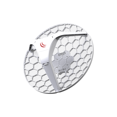 MIKROTIK (LHG XL 2) CPE y PtP en 2.4GHz 802.11 b/g/n con Antena Integrada de 21dBi MOD: RBLHG-2ND-XL