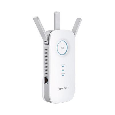 TP-LINK Repetidor / Extensor de Cobertura WiFi AC, 1750 Mbps, doble banda 2.4 GHz y 5 GHz, con 1 puerto 10/100/1000 Mbps, 3 antenas externas MOD: RE450