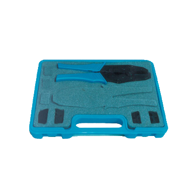 RF INDUSTRIES,LTD Kit de Pinzas (-20) con 2 Juegos de Mordazas (-01 y -02) para Instalar Conectores de Anillo Plegable, Incluye Estuche de Plástico RFA-4005