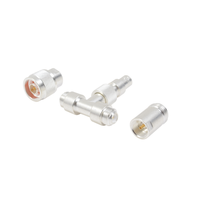 RF INDUSTRIES,LTD Adaptador UNIDAPT en T capacitiva, muestreador de BNC Hembra a 2 UNIDAPTs: N Macho y N Hembra. MOD: RFA-4059-A