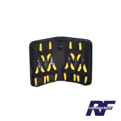 RF INDUSTRIES,LTD Juego de 6 piezas. (Incluye 4 Diferentes Pinzas de Punta Aserrada, una de Corte al Raz y otra de Corte con Retén para la Rebaba). MOD: RFA-4080