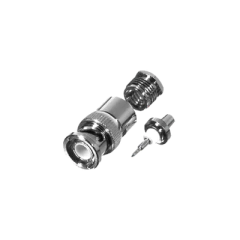 RF INDUSTRIES,LTD Conector BNC Macho de Rosca y Pin Cautivo para Cables RG-58/U, RG-142/U, LMR-195, RG-55/U. MOD: RFB-1102-T