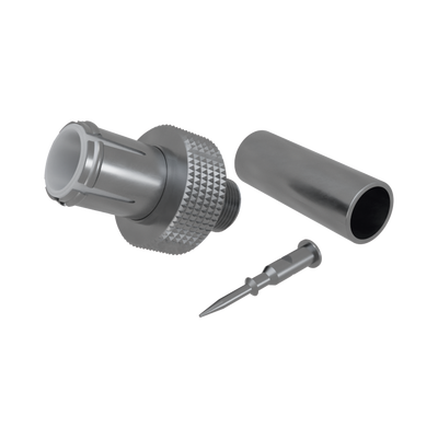 RF INDUSTRIES,LTD Conector BNC Hembra de Conexión Rápida, Anillo Plegable para RG-58/U Níquel/ Oro/ Delrin. MOD: RFB-1106-9