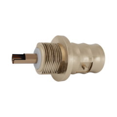 RF INDUSTRIES,LTD Conector BNC Hembra para Chasis, Soldable, Montaje Frontal D-Plano, Sin Herraje, Níquel/ Oro/ Teflón. MOD: RFB-1116-NG-03
