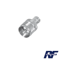 RF INDUSTRIES,LTD Adaptador en Línea para 50 Ohm, Conector BNC Hembra-UHF Macho (PL-259), Níquel/ Plata/ Delrin. MOD: RFB-1137