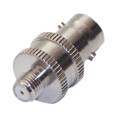 RF INDUSTRIES,LTD Adaptador en Línea de Conector BNC Hembra a SMA Hembra Corto / Celulares Motorola, Níquel/ Oro/ Teflón. RFB-1142-4
